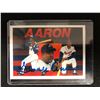 Image 1 : HANK AARON SIGNED BASEBALL CARD w/ COA