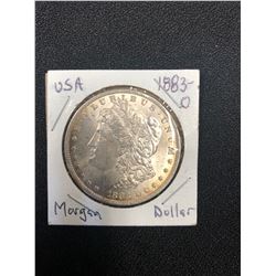 1883 U.S.A MORGAN SILVER DOLLAR (MINTED O)