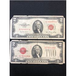 USA $2 RED SEAL BANKNOTE LOT