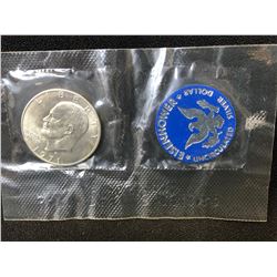 1971 Uncirculated Eisenhower "Blue Pack" Silver Dollar