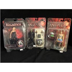 BATTLESTAR GALACTICA/ ANGEL TOY FIGURES LOT