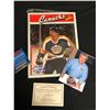 Image 1 : MARCEL DIONNE SIGNED VINTAGE CANUCKS HOCKEY MAGAZINE w/ COA