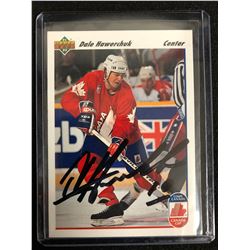 DALE HAWERCHUK SIGNED 1991-92 UPPER DECK HOCKEY CARD