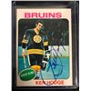 Image 1 : KEN HODGE SIGNED VINTAGE HOCKEY CARD
