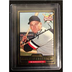 HARMON KILLEBREW SIGNED HOME RUN HEROES BASEBALL CARD