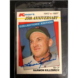 HARMON KILLEBREW SIGNED K-MART 25TH ANNIVERSARY BASEBALL CARD