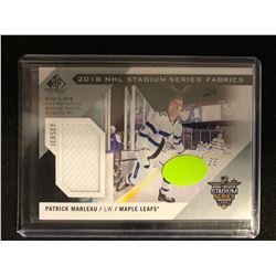 2018 NHL STADIUM SERIES FABRICS PATRICK MARLEAU HOCKEY CARD