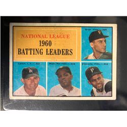 1961 Topps National League 1960 Batting Leaders Mays/ Clemente #41