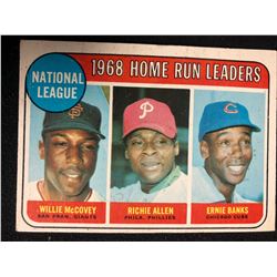 1969 Topps 1968 Home Run Leaders McCovey, Allen & Banks #6