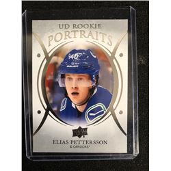 2018-19 Elias Pettersson Rookie Upper Deck UD Portraits Card #P-99