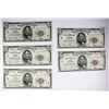 Image 1 : 5 CONSECUTIVE. $5 NATL. SER. OF 1929 BROWN SEALS