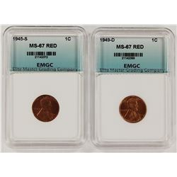 1945-S AND 1949-D LINCOLN CENTS