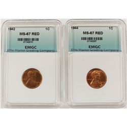 1942 AND 1944 LINCOLN CENTS