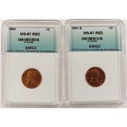 1940 AND 1941-S LINCOLN CENTS