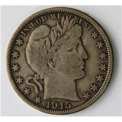 1915-D BARBER HALF DOLLAR