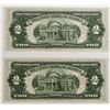 Image 2 : 2 PCS. 1928-D $2.00 NOTES