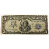 Image 1 : 1899 $5.00 SILVER CERTIFICATE INDIAN CHIEF