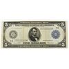 Image 1 : 1914 $5.00 FEDERAL RESERVE NOTE