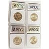 Image 2 : APCG GRADED FRANKLIN HALF DOLLARS