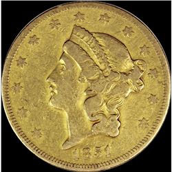 1851-O $20.00 GOLD