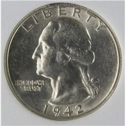 1942-S WASHINGTON QUARTER