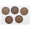 Image 1 : (5) INDIAN HEAD CENTS