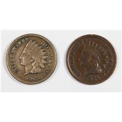 (2) INDIAN HEAD CENTS