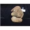 Image 2 : Nicely Carved Grey Whale Vertibrae Inuit Carved and Signed.5"w x4"d x 6.5"H