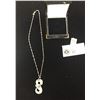 Image 1 : Sterling Silver Eagle Feather Pendant. Signed Solomon Seward. 1.75" x 1" Chain is Silver Plated
