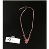 Image 1 : A Beautiful Pink/Rose Vintage Sherman Necklace