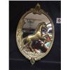 Image 1 : Vintage Brass Unicorn Mirror. 8" x 13