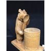 Image 3 : Wooden Honey Bear with Honey Pot and An Old Squire Canadian Tobacco Tin.