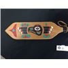 Image 2 : West Coast First Nations Carved Wooden Paddle. 33.5" Long 4" w Killer Whale, Wolf and Eagle