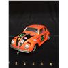 Image 2 : 1960's Japan Friction VW Bug Car Orange with Stickers. Battery Operated