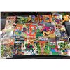 Image 1 : 18 Comics. The Incredible Hulk, Flintstones,Superman, Spiderman Etc. On White Boards in Comic Bags