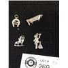 Image 1 : 4 Sterling Silver Bracelet Charms
