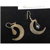 Image 2 : Pair of Shell Inlaid Silver Earrings