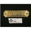 Image 1 : Ships Brass Mounting Plate With Mounting Screws  5.5" w x 1.5" H  " Toilet"