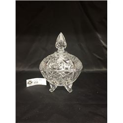 Nice Lidded Lead Crystal Candy Dish. 6x6x7 No Chips or Cracks