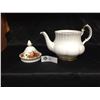 Image 1 : Royal Albert Old Country Rose Teapot Lid and Royal Albert Vald'or Teapot, With No Lid