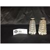 Image 1 : Czech Crystal Salt and Pepper Shakers with Sterling Silver .925 Lids