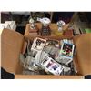 Image 1 : Box Full of Hundreds of 1980's and 90's NHL Trading Cards Plus 4 McDonald's Replica NHL Trophies