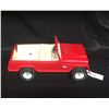 Image 2 : Vintage Tonka Jeep. Jeepster Red Pressed Metal Truck 1970's