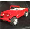 Image 3 : Vintage Tonka Jeep. Jeepster Red Pressed Metal Truck 1970's
