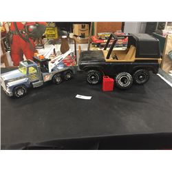 Vintage 1970's Tonka Blazer with Spare Tire and Gas Can. Plus a Nylint Tow Truck