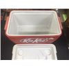 Image 2 : Vintage Colman Cooler with Kit Kat Embossed on the Front. 24" x 13" x 12"
