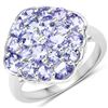 Image 1 : 2.44 Carat Genuine Tanzanite .925 Sterling Silver Ring (size 7)