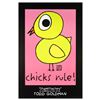Image 1 : "Chicks Rule" Fine Art Litho Poster (24" x 36") by Renowned Pop Artist Todd Goldman.