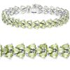 Image 1 : 18.26 Carat Genuine Peridot .925 Sterling Silver Bracelet
