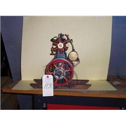 MINATURE HOMEMADE STATIONARY GAS ENGINE.